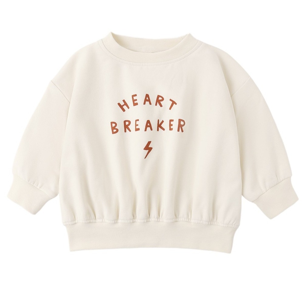 QUINCY MAE NWT Organic Cotton HEART BREAKER Sweatshirt 2 3 y